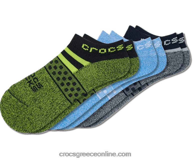 παιδιά κάλτσες low pool party 3 πακέτο μπλε πράσινο BPZ6D1463 Crocs