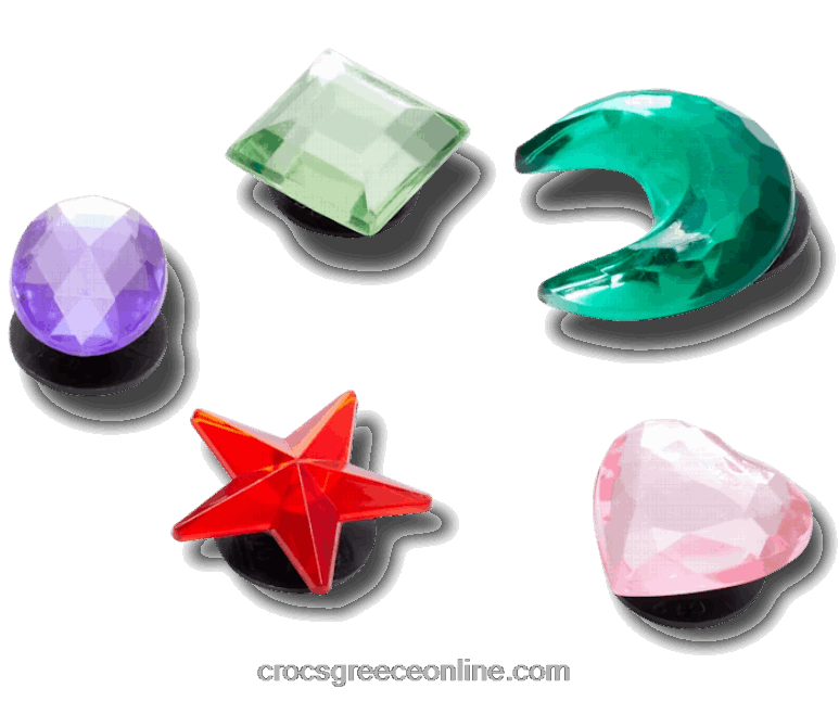 ανυψωμένο πολύτιμο λίθο 5 πακέτοBPZ6D1006 Crocs