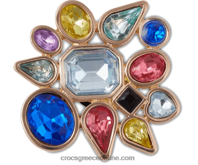πολύχρωμο σύμπλεγμα πολύτιμων λίθωνBPZ6D704 Crocs