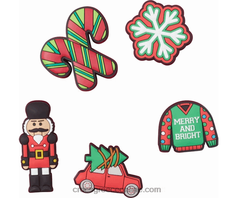 κόκκινο και πράσινο πακέτο στολιδιώνBPZ6D830 Crocs