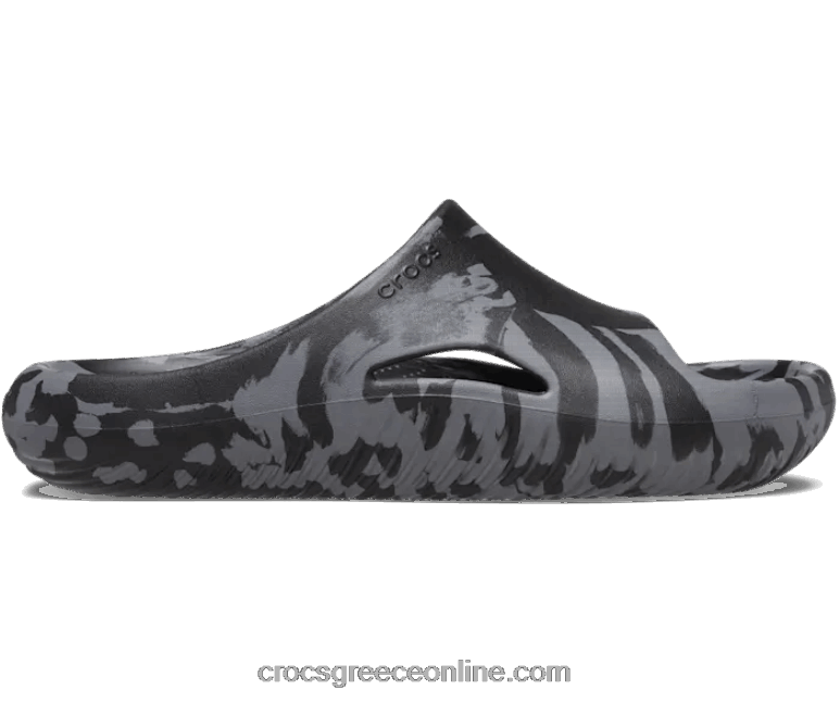γυναίκες μαλακή μαρμάρινη τσουλήθρα μαύρο/κάρβουνο BPZ6D401 Crocs