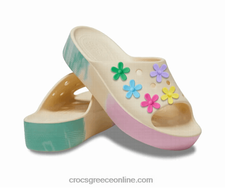 γυναίκες πακέτο ανοιξιάτικων λουλουδιών βανίλια/πολλαπλ BPZ6D582 Crocs