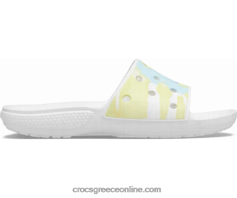 γυναίκες κλασική διαφάνεια γραφικών tie-dye λευκό/πολλαπλό BPZ6D560 Crocs