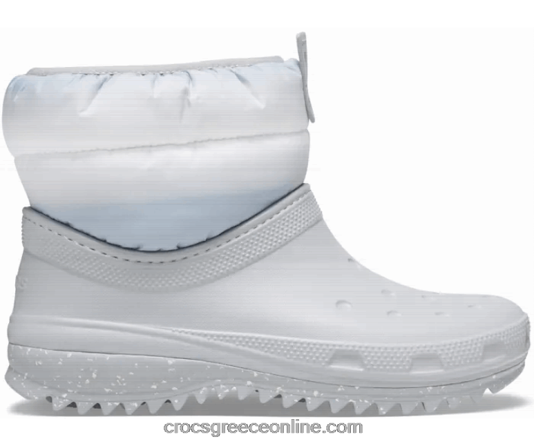 γυναίκες κλασική μπότα neo puff shorty ανοιχτό γκρι/λευκό BPZ6D349 Crocs