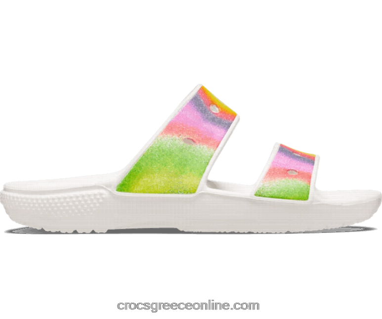γυναίκες κλασικό σανδάλι βαφής με σπρέι λευκό/πολλαπλό BPZ6D465 Crocs