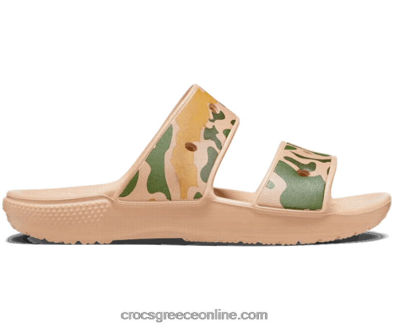 γυναίκες κλασικό εμπριμέ πέδιλο camo chai/tan BPZ6D466 Crocs