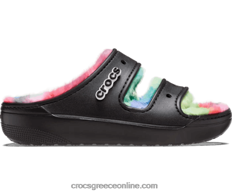 γυναίκες κλασικό cozzzy σανδάλι βαφής με σπρέι μαύρο/πολλαπλό BPZ6D467 Crocs