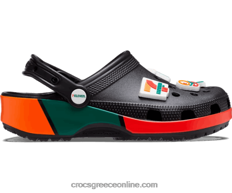 γυναίκες 7eleven x crocs classic clog μαύρος BPZ6D166