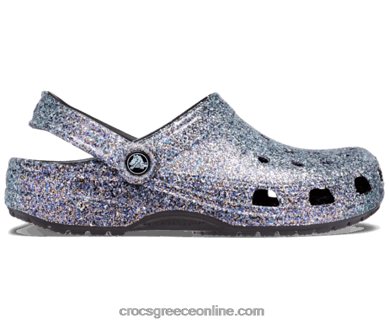 γυναίκες κλασικό γκλίτερ τσόκαμα μαύρο/πολλαπλό BPZ6D137 Crocs