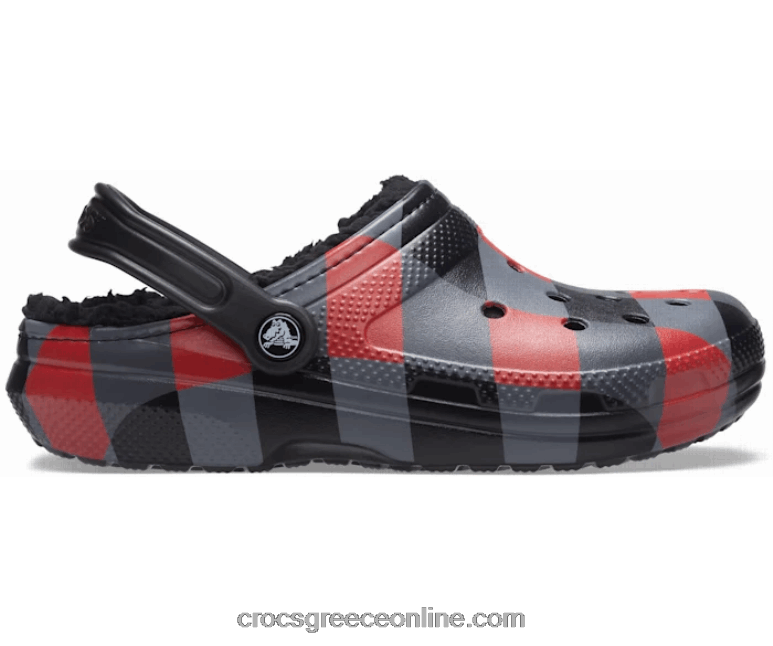 γυναίκες κλασικό καρό τσόκαμα με επένδυση κόκκινο καρό/μαύρο BPZ6D159 Crocs