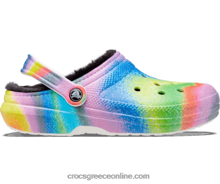 γυναίκες τσόκαρα βαφής με κλασική επένδυση γούνας λευκό/πολλαπλό BPZ6D230 Crocs