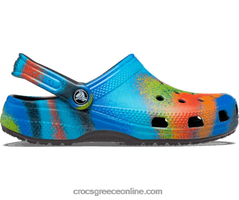 γυναίκες κλασικό φράγμα βαφής με σπρέι μαύρο/πολλαπλό BPZ6D231 Crocs