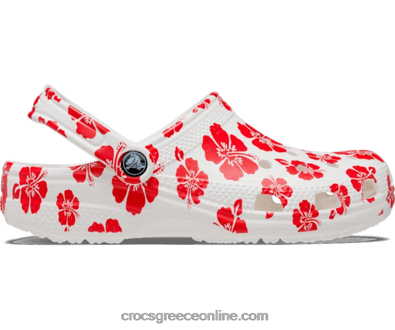 γυναίκες κλασικό ρετρό τσόκαμα θέρετρου λευκό/φλόγα BPZ6D243 Crocs