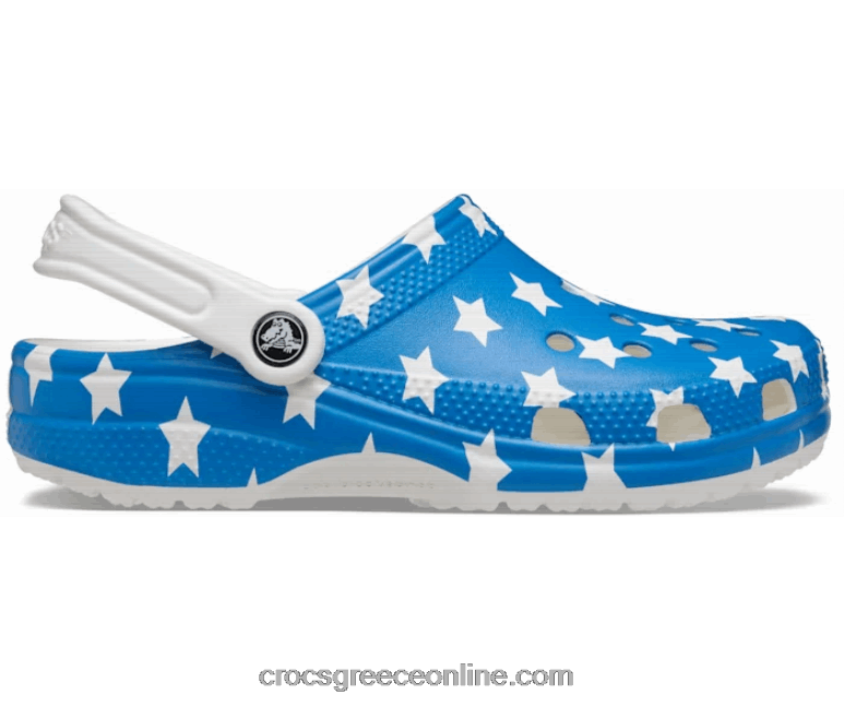 γυναίκες κλασικό τσόκαμα αμερικανικής σημαίας λευκό/πολλαπλό BPZ6D254 Crocs