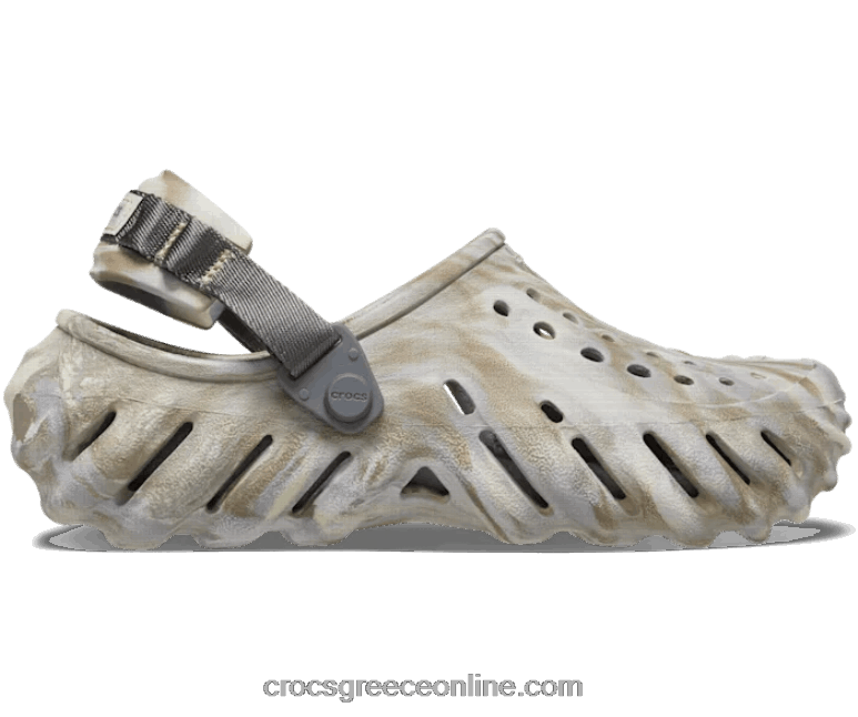 γυναίκες ηχώ μαρμάρινο τσόκαρο κόκαλο/πολλαπλ BPZ6D88 Crocs