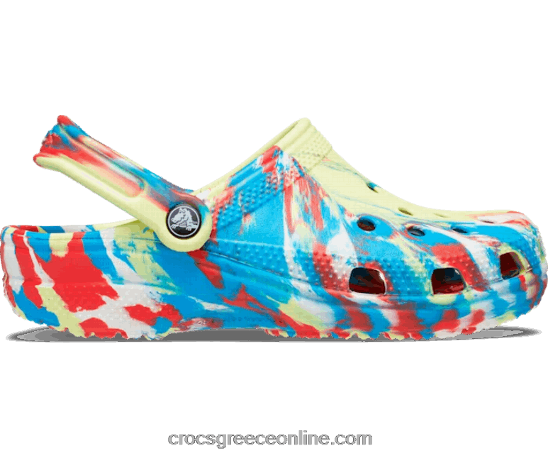 γυναίκες κλασικό μαρμάρινο τσόκαμα άσπρο μαύρο BPZ6D89 Crocs