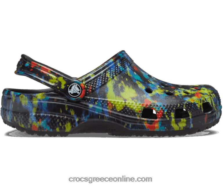 γυναίκες κλασικό τσόκαμα με γραφικά tie-dye turq tonic/multi BPZ6D268 Crocs