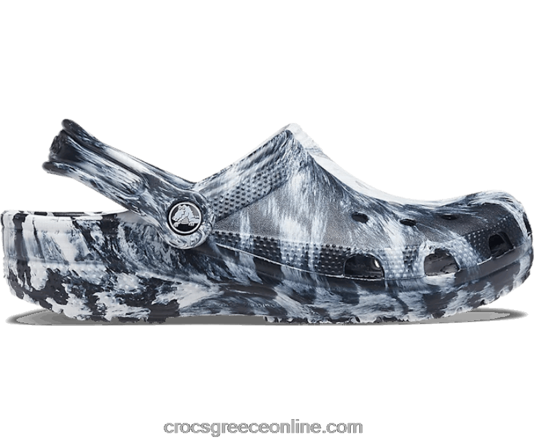 άνδρες κλασικό μαρμάρινο τσόκαμα άσπρο μαύρο BPZ6D1273 Crocs