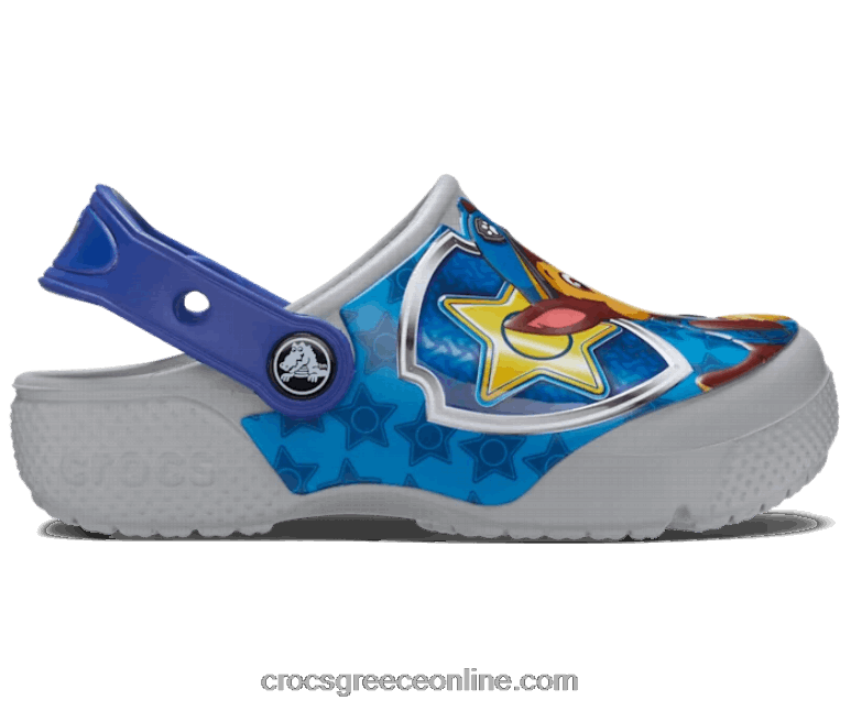 παιδιά νήπιο διασκεδαστικό εργαστήριο πόδι περιπολίας μπάλωμα φράξιμο ανοιχτό γκρι BPZ6D1338 Crocs