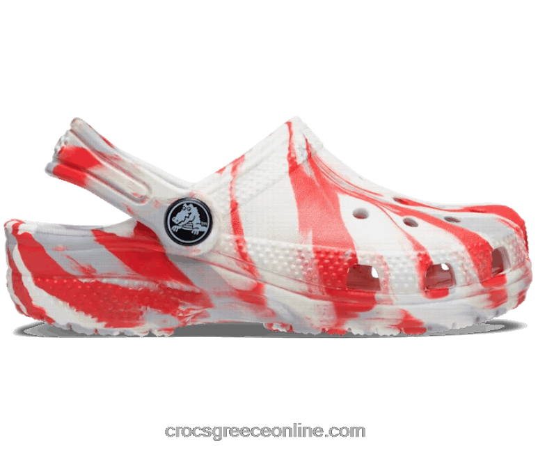 παιδιά νήπιο κλασικό μαρμάρινο τσόκαμα λευκό/φλόγα BPZ6D1348 Crocs