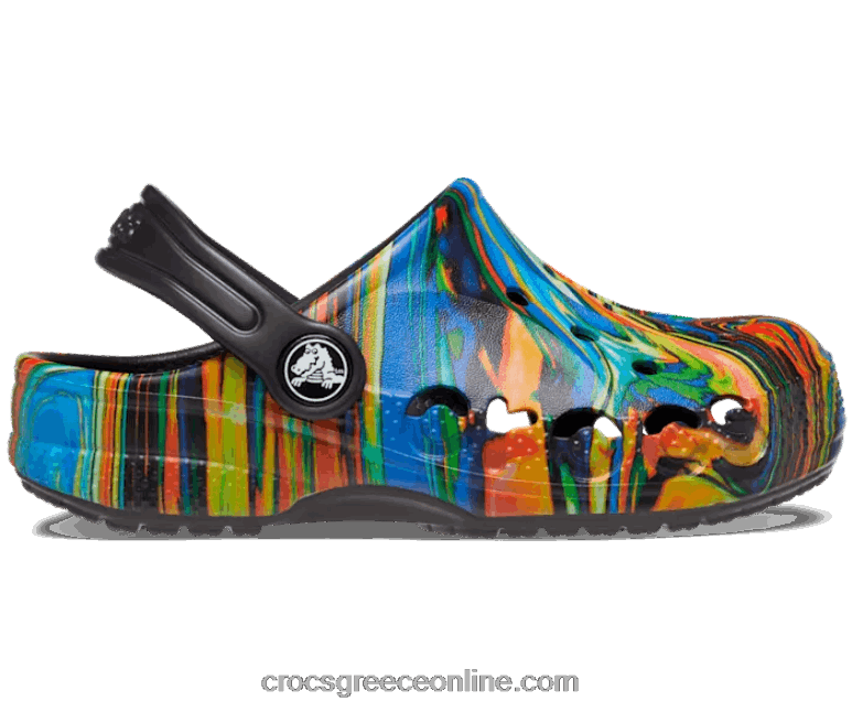 παιδιά νήπιο baya γραφικό τσόκαμα μαύρο/πολλαπλό BPZ6D1383 Crocs