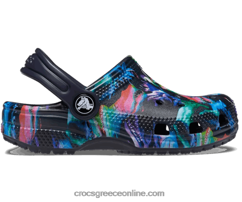 παιδιά νήπιο κλασικό τσόκαρο dino βαθύ ναυτικό/πολυπλ BPZ6D1355 Crocs