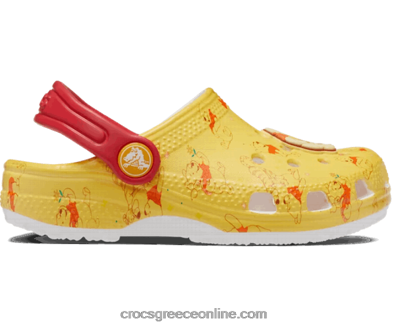 παιδιά νήπιο κλασικό τσόκαρο winnie the pooh λευκό/πολλαπλό BPZ6D1362 Crocs