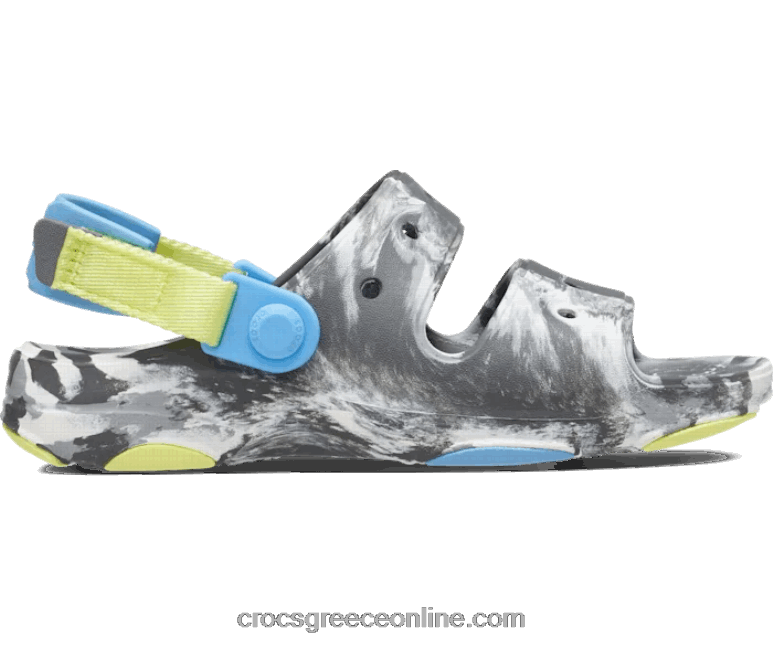 παιδιά κλασικό μαρμάρινο σανδάλι παντός εδάφους σχιστόλιθος γκρι BPZ6D1640 Crocs