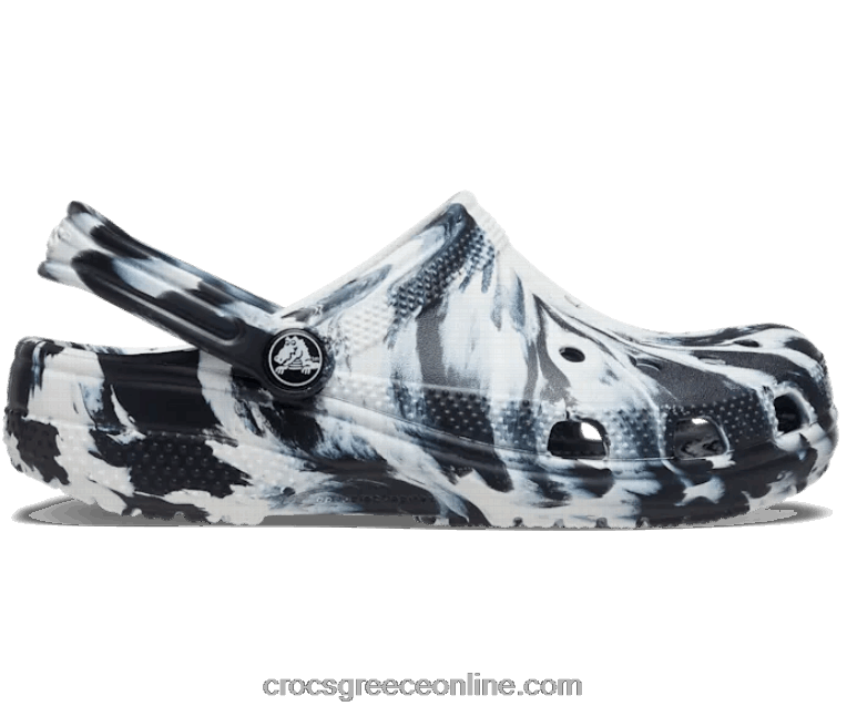 παιδιά κλασικό μαρμάρινο τσόκαμα μαύρο άσπρο BPZ6D1495 Crocs