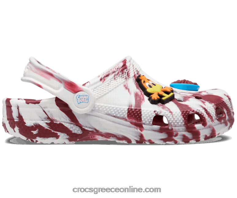 παιδιά κλασικές τζούρες κακάο τσακίζουν λευκό/γρανάτης BPZ6D1504 Crocs
