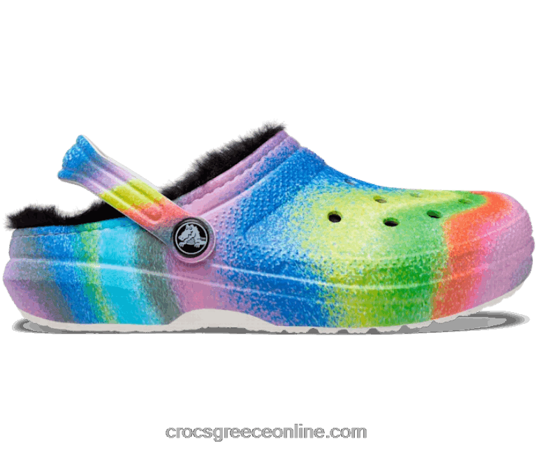 παιδιά τσόκαρα βαφής με κλασική επένδυση λευκό/πολλαπλό BPZ6D1518 Crocs