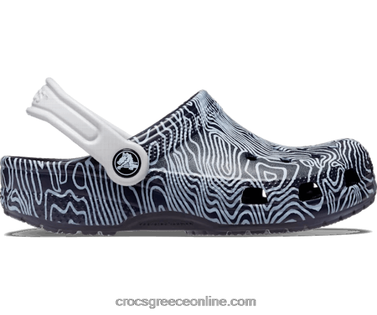 παιδιά κλασικό τοπογραφικό τσόκαρα βαθύ ναυτικό/πολυπλ BPZ6D1576 Crocs