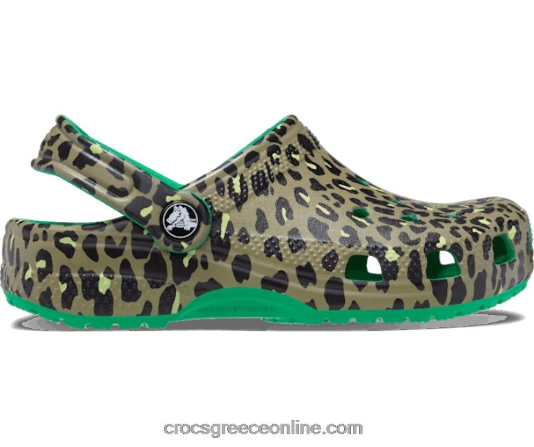 παιδιά κλασικό μακρινό φράγμα πράσινο γρασίδι BPZ6D1584 Crocs