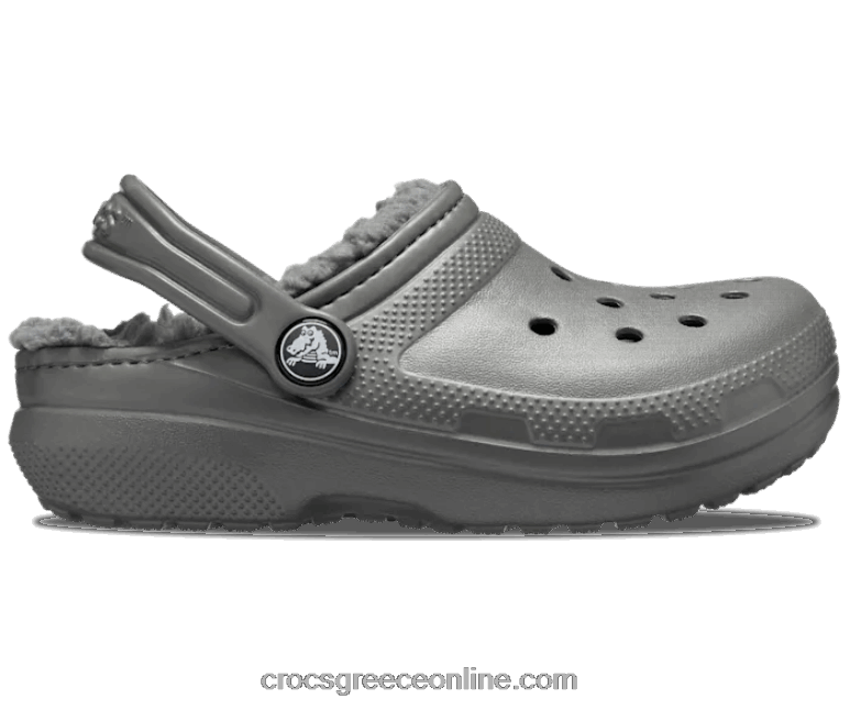 παιδιά κλασικό τσόκαμα με επένδυση σχιστόλιθος γκρι/καπνός BPZ6D1600 Crocs