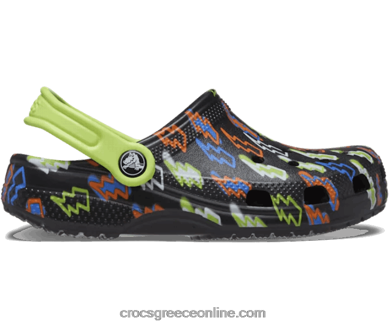 παιδιά κλασικό φράγμα κεραυνού μαύρος BPZ6D1619 Crocs