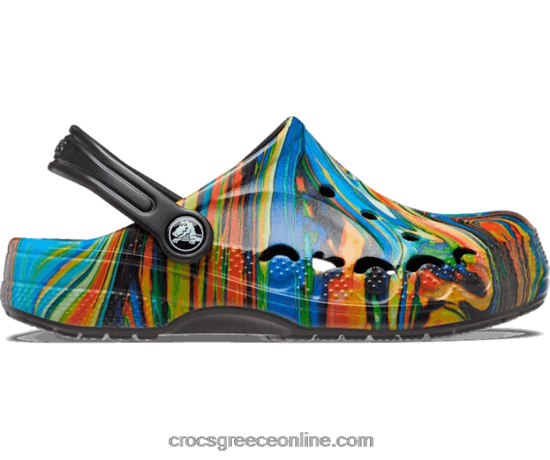 παιδιά τσόκαμα εμπριμέ baya μαύρο/πολλαπλό BPZ6D1574 Crocs