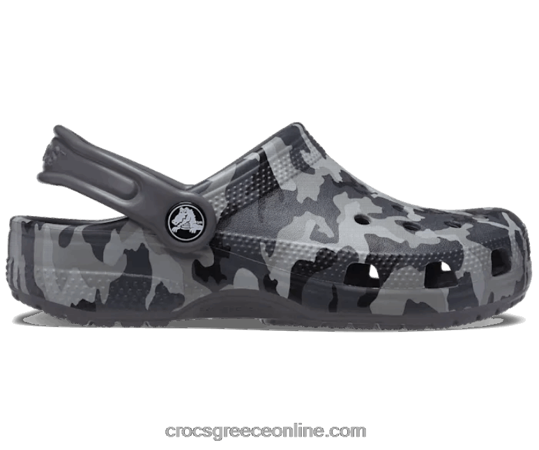 παιδιά κλασικό τσόκαμα camo μαύρο/γκρι BPZ6D1511 Crocs