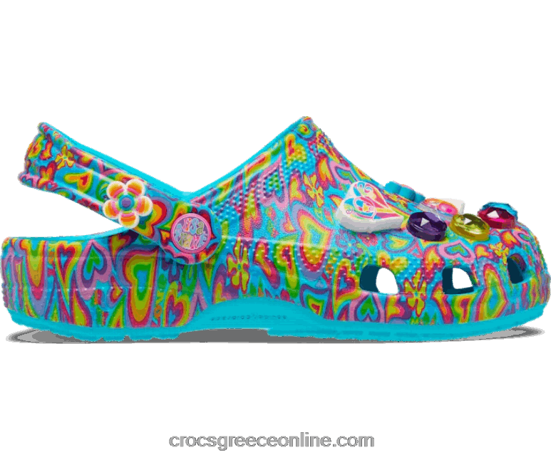 παιδιά κλασικό τσόκαρο lisa frank ψηφιακό aqua/multi BPZ6D1513 Crocs