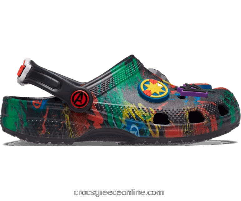 παιδιά κλασικό φράγμα των εκδικητών της marvel μαύρος BPZ6D1570 Crocs