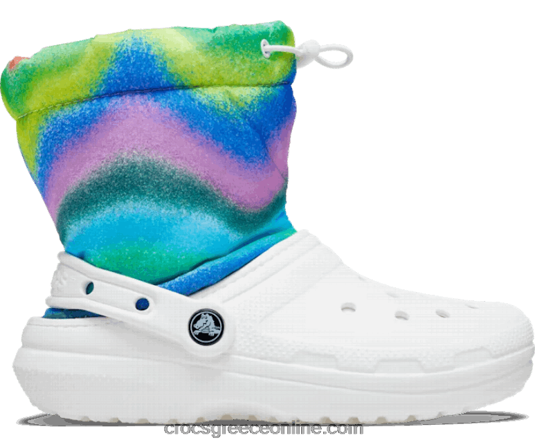 παιδιά κλασική επένδυση spray dye neo puff μποτάκι λευκό/πολλαπλό BPZ6D1441 Crocs